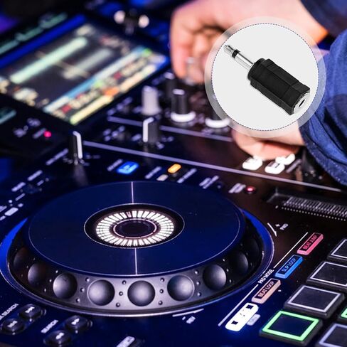 3.5mm Mono to Stereo Adapters, 2 Pack 1/8" Mono Male Plug to 1/8" TRS Stereo Female Jack Headphone Accessories for Headphone Radio in Kuwait