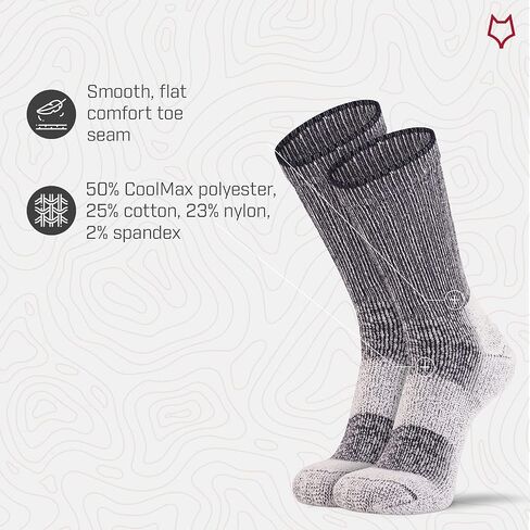 Fox River Wick Dry Euro Medium-Weight Outdoor Crew Socks, Khaki, X-Large in Saudi Arabia