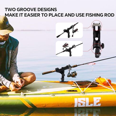 Hitorhike 2-Pack Universal Boat Fishing Rod Holder Kit with Mount – 360-Degree Adjustable Kayak Fishing Rod Holder in Saudi Arabia