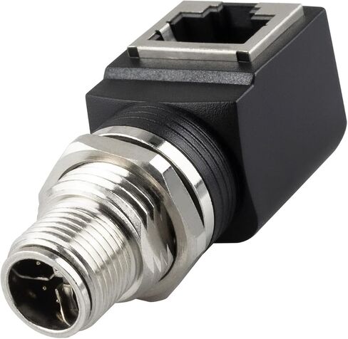 M12 X-Coded 8 Pin to RJ45 Adapter Cat6 Industrial Ethernet Shielded Connector IP68 Waterproof for Cognex and Automation Application in Saudi Arabia