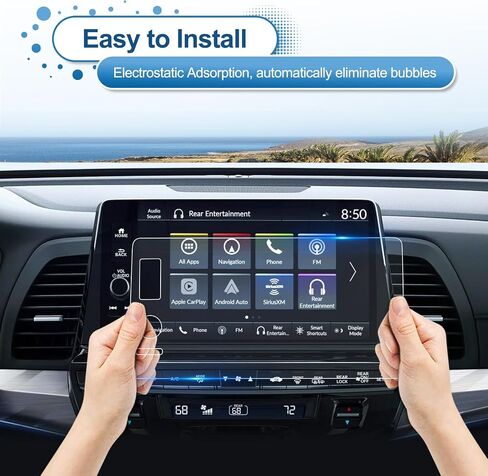 (Updated) 2025 Odyssey Screen Protector for Honda Odyssey (EX-L/Sport-L/Touring/Elite) 9-inch Color Touchscreen, 9H Tempered Glass 2025 Odyssey Accessories HD Transparent 9" in Kuwait