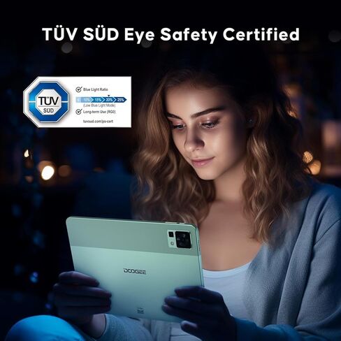 تابلت DOOGEE T30 PRO، تابلت 11 بوصة، 15 جيجابايت + 256 جيجابايت أندرويد 14 تابلت، 2.5 كيه ثماني النواة للألعاب، 8580 مللي أمبير، مكبرات صوت رباعية عالية الدقة، كاميرا 20 ميجابكسل، إضاءة زرقاء منخفضة TÜV، شاشة مقسمة - أسود in Kuwait