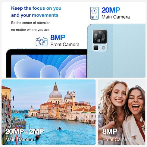 تابلت DOOGEE T30 PRO، تابلت 11 بوصة، 15 جيجابايت + 256 جيجابايت أندرويد 14 تابلت، 2.5 كيه ثماني النواة للألعاب، 8580 مللي أمبير، مكبرات صوت رباعية عالية الدقة، كاميرا 20 ميجابكسل، إضاءة زرقاء منخفضة TÜV، شاشة مقسمة - أسود in Kuwait