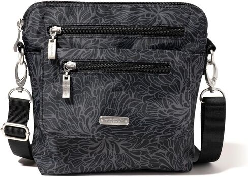 Baggallini Lets Escape Crossbody Bag for Women - 8.75 x 8 inch Medium Travel Handbag w/RFID card slots & Quick Access Pocket in Saudi Arabia