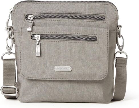 Baggallini Lets Escape Crossbody Bag for Women - 8.75 x 8 inch Medium Travel Handbag w/RFID card slots & Quick Access Pocket in Saudi Arabia
