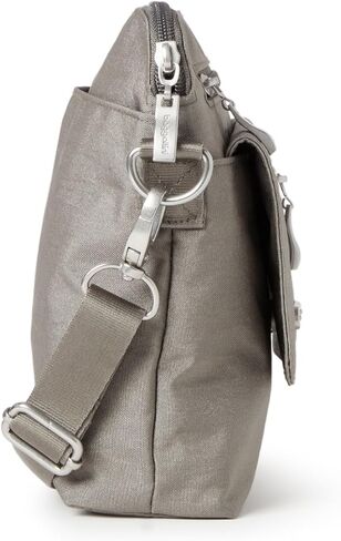 Baggallini Lets Escape Crossbody Bag for Women - 8.75 x 8 inch Medium Travel Handbag w/RFID card slots & Quick Access Pocket in Saudi Arabia