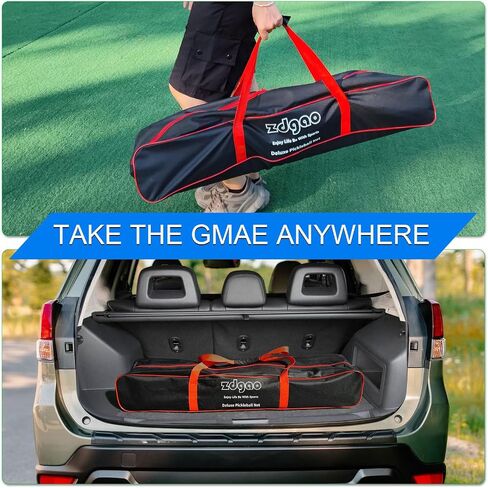 Zdgao 2-in-1 Portable Pickleball Net - Pickleball Net for Driveway with 22 FT Regulation Size & 11 FT Half Court Size Net with Pickleball Ball and Carry Bag, Steady Metal Frame for All Weather in Kuwait