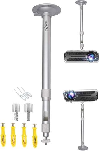 2-Be-Best Projector Ceiling Mount 15-24.4in/38-62cm Height Universal Projector Mount 360° Rotation Adjustable Projector Mount Silver Mount for Projector CCTV DVR Camera in Saudi Arabia