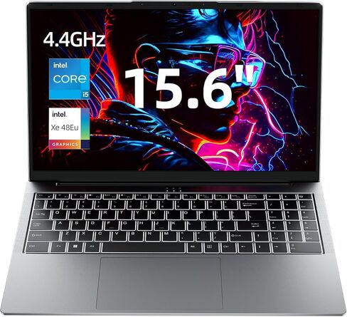 كمبيوتر محمول Jumper، كمبيوتر محمول للألعاب i5-12450H الثاني عشر (4.4 جيجا هرتز)، 16 جيجا DDR4 512 جيجا NVME SSD قابل للتوسيع 4 تيرابايت، أجهزة كمبيوتر محمولة 15.6 بوصة مع شاشة FHD IPS، بطارية 62.7 وات في الساعة، BT5.1، USB3.2، 4 مكبرات صوت ستيريو، HDMI،  in Kuwait