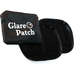 GLARE PATCH - The Miniature Static Cling car Window Sun Glare Blocker for Driver. Sun Shade for Infant and Baby car Seats, Baby Side Window, Driver Shade, Glare Visor, Driver Safety. Pack of 2