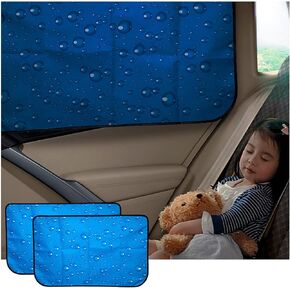 aokway Side Window Sunshade Sun Shade for Car Window Double Thickness Auto Windshield Sunshades Curtain Universal Fit for Driver for Baby UV Protection (Cartoon, Rear Side 2pcs) in Kuwait