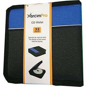 CD DVD Car CD/DVD Case Storage Holder, CD Case Holder with Nylon Zipper Wallet,Cd Sleeves for Binder-256 Capacity(Black)