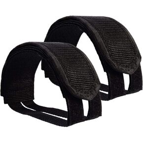 ✮✮CZ Store✮✮ - Bike Pedal Straps | Set of 2 | Heavy Duty Nylon Bicycle Footrest Strips - Adjustable Biking Accessory for Fixed Gear, Road BMX, MTB, Stationary Exercise Bike - Black