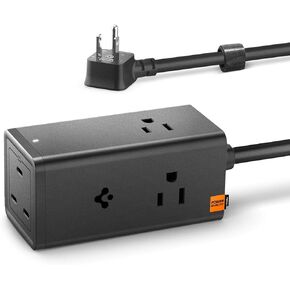 Spigen ArcDock GaN 3.0 703 70W 6-in-1 USB C Power Strip PD PPS Bedside Desk Charging Station with 15A 5ft Extension Cord 3 AC USB C Ports for MacBook iPhone 15 Pro Max Galaxy S24 Ultra iPad Air Vision