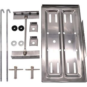 KIPA Universal Stainless Steel Universal Battery Tray Holder Hold Down Kit Street Durable 7 1/2" wide & 13 1/4" long
