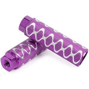 Bike Pegs, 3/8 inch - 26 Teeth Aluminum Alloy Bike Pegs Anti-Skid Foot Pedals BMX Pegs Rear Axles Stunt Pegs 2Pcs