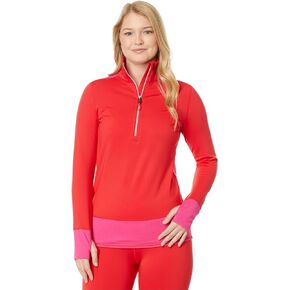 Hot Chillys Women's Colorblock Zip-T Midweight Body Fit Base Layer