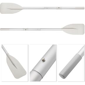 2Pcs Dinghy Oars Kayak Paddle Boat Paddle Boat Oars Oars for Row Boat, Rod Water Sports Paddle Grey Aluminium Alloy Oars Canoe Kayak for Inflatable Boat Canoe Water Marine Sports Rowing