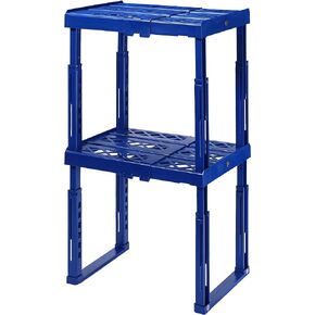 أدوات لرف خزانة قابل للتعديل لارتفاع وعرض المدرسة - بلاستيك ABS قوي - يمكن ضبط العرض من 8 "-12.5" والارتفاع يمكن ضبطه من 10 "-14" - تصميم حاصل على براءة اختراع - احذر من التقليد الرخيص - عبوتان (أزرق) in Kuwait