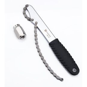 Dymoece Bike Cassette Lockring Removal Tool Bicycle Chain Whip Tool Kit Sprocket Remover Kit Compatible with Shimano Sram Freewheel Turner Install Removal