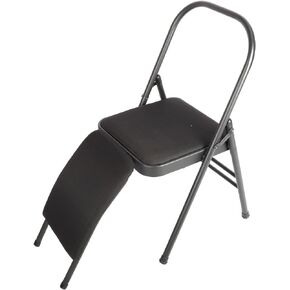 Nisorpa Yoga Auxiliary Foldable Chair with Lumbar Back Support Balance Handstand Training Tool Yoga Equipment Metal Folding Chair Balance Handstand Training Tool