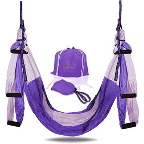 YOGA SWING PRO Premium Aerial Hammock Anti gravity Yoga Swing Kit - Acrobat Flying Sling Set for Indoor and Outdoor Inversion Therapy