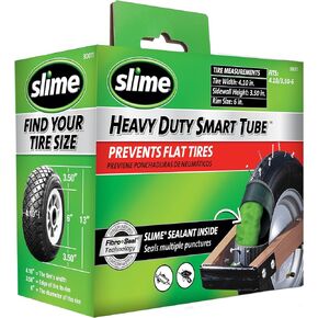 Slime 30010 Inner Tube for Wheelbarrows, Hand Trucks, Compressors, Lawn Mowers, Scooters, Trailers and More, Extra Strong, Includes Self-Sealing Sealant, Heavy Duty Replacement, 4.00/3.5-4"