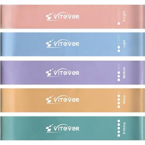 Resistance Bands for Working Out, Exercise Bands Resistance Band for Physical Therapy, Stretch Bands for Legs, Arm, Whole-Body Fitness, Booty, Stretching, Women & Men Workout Bands, Set of 5