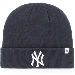 New York Yankees Men's '47 Raised Cuffed Beanie Navy One Size