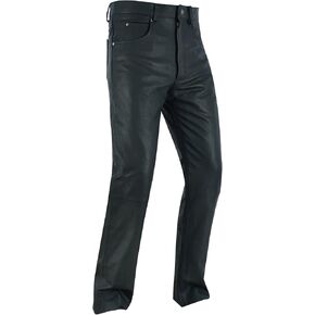 Dream Apparel Mens Motorcycle Black Leather Pants Jeans Style Motorcycle Riding Pants for Biker with 5 Pockets in Saudi Arabia