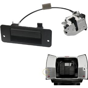 TQPONLY Lower Door Latch with Handle Assembly Compatible with 1992-2009 Ford E150 E250 E350 Econoline Van Super Duty Passenger Side Hinged Door Left 40% Replaces 6C2Z-15264A01-AA