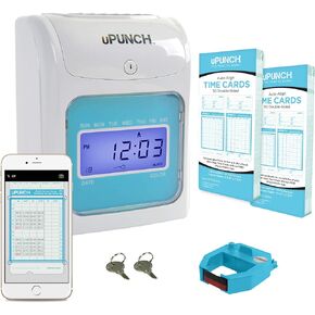 uPunch Time Clock with Free Punch to Pay Mobile App to Scan & Manage Timecards for Payroll (FN1000)