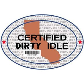 KCP Performance Fleet Certified Dirty Idle Sticker Decal for Diesel Trucks