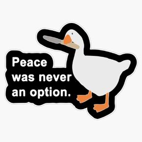 "Peace Was Never An Option" Sticker Decal Vinyl Bumper Sticker Decal Waterproof 5"