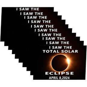 10 Pack Eclipse Sticker I Saw The 2024 America Totality April 08 Total Solar Eclipse Stickers Laptop Bumper Decal Window Waterproof Car Stickers