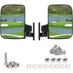OBTANIM Adjustable Golf Cart Side Rear View Mirrors for Club Car EZ GO Yamaha and Others Carts