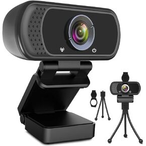 4K Auto Focus Webcam for PC, 4 AI Noise-Canceling Mics UHD Web cam, Auto Light Correction, 85°FOV Computer Web Camera, USB C Plug&Play Webcam with Tripod & Privacy Cover Works w/Zoom/Skype/Google
