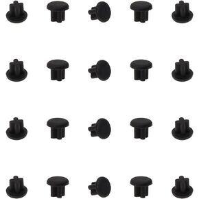 Shapenty 3.5mm Rubber Dust Plugs Caps Protector Anti-Dust Headphone Jack Dust Plugs Cover for Earphone Mobile Phone Laptop Desktop Computer, 20PCS (Black)