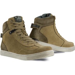 SHIMA SX-2 EVO Men's Motorcycle Shoes/Boots: Reinforced Leather, 4 Colors, TPU & ArmorPlus Ankle Safety, Breathable Suede & 3D Mesh, Anti-Slip Sole (Black, 8,5)