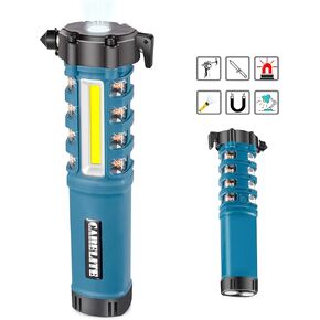 Multi-Function Emergency Car Flashlight, Essential Car Escape Tool, Life Saving Rescue Gear: Seatbelt Cutter Window Breaker Worklight Flashlight Flash Beacon