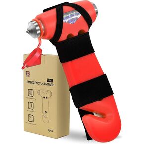 4 Pack Car Safety Hammer Window Breaker and Seat Belt Cutter, Multi-Function Car Emergency Escape Tool Life-Saving Emergency Artifact One Second Broken Window in Saudi Arabia