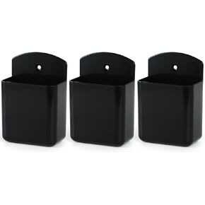 3 Pcs Remote Control Holder Wall TV Remote Holder Self Adhesive Marker Holder, Wall Pen Holder Stroage for Home Office School (Black)