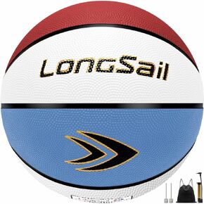 كرات السلة Longsail للاستخدام الداخلي والخارجي 29.5 بوصة - كرة السلة مقاس 7، جلد مركب/ألياف دقيقة/مطاط ممتاز، للنساء والرجال والشباب