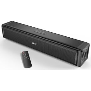 Saiyin Sound Bar,Soundbar for TV with 4 Powerful Speakers,Surround Sound System for TV,17 inch Soundbar with Bluetooth/HDMI-ARC/Optical/AUX,Wall Mountable