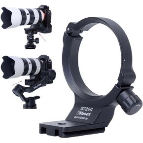 iShoot Metal Lens Collar Tripod Mount Ring Compatible with Sony FE 70-200mm F4 Macro G OSS II, Lens Support Holder Bracket Bottom Arca-Swiss Fit Quick Release Plate for Arca Clamp Head & Stabilizer