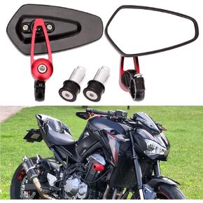 Black Motorcycle Bar End Mirrors Rear View CNC Compatible With GROM MSX125 CB500F Kawasaki Z125 pro Z650 Z750 Z800 Z900 ER6N ER6F Yamaha MT-03 MT-07 FZ-07 MT-09 FZ-09 MT-10 FZ-10 MT-25 FZ6 FZ8 FZ6R