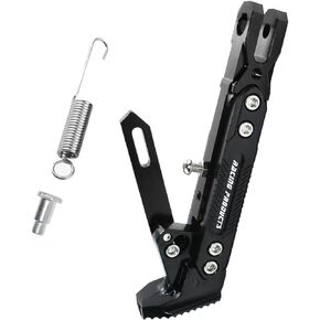 GWH Motorcycle Universal Kickstand Adjustable Modified CNC Aluminum Alloy Adjustable Tripod Holder Kickstand Foot Side Support Stand Motor Scooter Motorbike Motocross Electric Dit Pit Bike