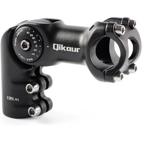 Bike Stem 120 Degree Adjustable Bicycle Stem 1" / 1.25" Handlebar Riser Adapter for Road Bike, Mountain Bike, MTB, BMX, Cycling