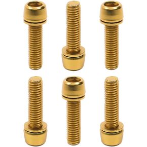 chooee Mountain Bike Stem Bolts 6PCS,M5 x 16mm Road Bicycle Stem Bolts Screw for MTB DH BMX