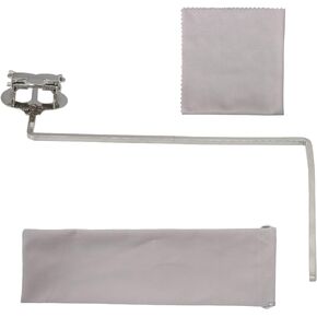 Silver Euphonium Marching Clamp-On Sheet Clip Lyre Accessary 4x4mm Holder Musical Part